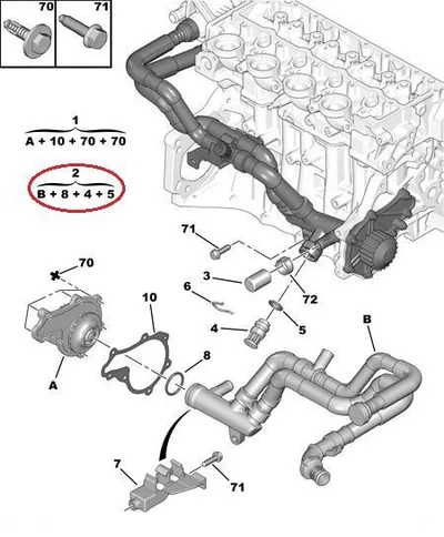 Jahutusvedeliku toru OEM Citroen/Peugeot 1,4HDI - PSA  1336V3 - OE - 100% Genuine Part