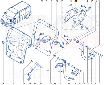 Кронштейн педали тормоза OEM Renault Trafic/Opel Vivaro - REN  7701209621 - OE - 100% Genuine Part