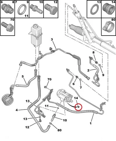 Roolivõimendi toru otsik OEM Boxer/Jumper/Ducato/Transit 06- >>6501477080 - PSA  402160 - OE - 100% Genuine Part