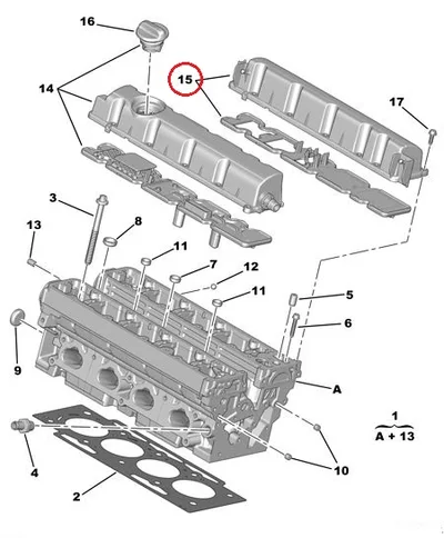 Klapikambri kaas, väljalase OEM Citroen Peugeot EW7A / EW10A - PSA 0248P6 - OE - 100% Genuine Part