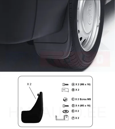 Roiskeläpät edessä OEM Jumpy III/ Expert III - PSA  9603Q2 - OE - 100% Genuine Part