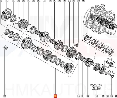 Sünkronisaatori komplekt koos hammasratastega (1-2 käik) OEM Renault JR5 - REN  326069567R - OE - 100% Genuine Part