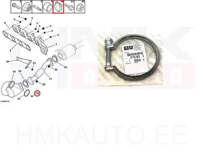 Summuti klamber OEM Jumper/Boxer/Ducato 2,2HDi 2006- - PSA 171383 - OE - 100% Genuine Part