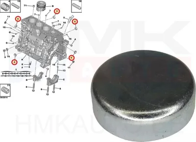 Cylinder block plug 27mm OEM Citroen/Peugeot/Fiat - PSA 023403 - OE - 100% Genuine Part