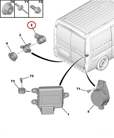 Parkimisandur OEM Jumper/Boxer/Ducato/Nemo -2016 - PSA 1606904180 - OE - 100% Genuine Part