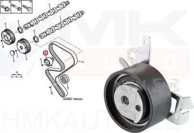 Hammasrihma pingutusrull Citroen C4,C5,C8/Peugeot 307,407,607 1,8-2,2 00- - GT359.26 - SNR France