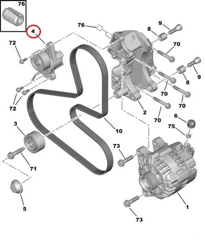 Mitmikkiilrihma pinguti OEM Peugeot/Citroen 1.1/1.4/1.6/2.0  97- - PSA  1611424580 - OE - 100% Genuine Part