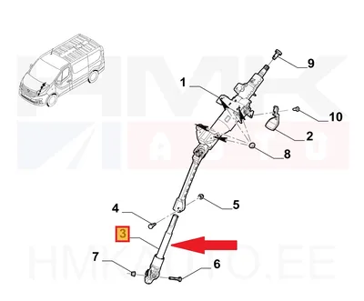 Roolisamba kardaanliigend OEM Renault Trafic III 1,6DCI - REN 488202081R - OE - 100% Genuine Part