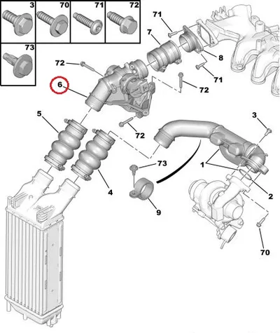 Boîtier de papillon OEM PSA 1,6HDi - PSA  0345F3 - OE - 100% Genuine Part