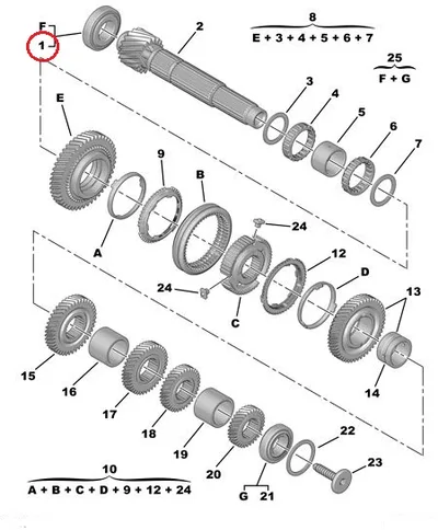 Käigukasti laager OEM Citroen/Peugeot - PSA  2317C9 - OE - 100% Genuine Part