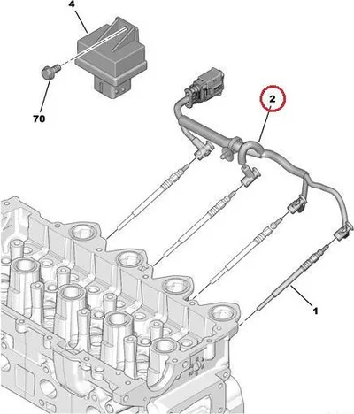 Faisceau de bougie préchauffage OEM Citroen/Peugeot 1,6HDi 1,6HDi Euro4 - PSA 5969C0 - OE - 100% Genuine Part