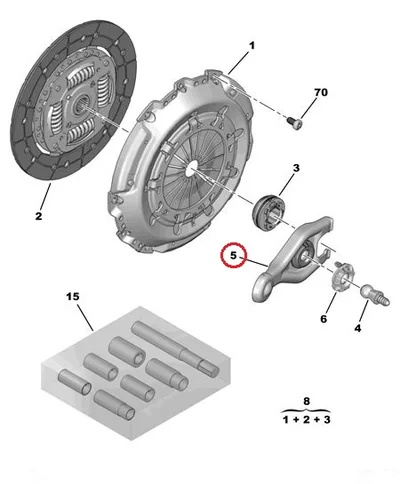 Fourchette de débrayage, embrayage OEM Peugeot 206/Partner, Citroen Berlingo - PSA 211758 - OE - 100% Genuine Part