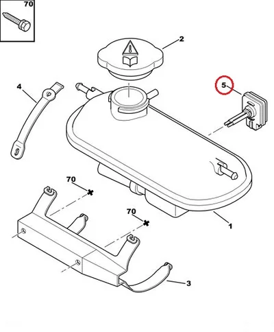 Capteur, niveau de liquide de refroidissement OEM Citroen/Peugeot - PSA 1306C0 - OE - 100% Genuine Part