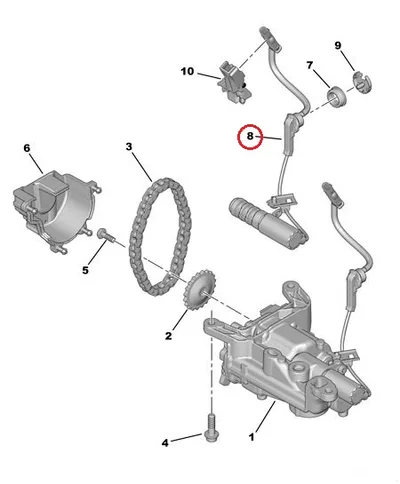 Электромагнитный клапан масляного насоса OEM Citroen/Peugeot 1,6 EP-моторы - PSA V764723880 - OE - 100% Genuine Part
