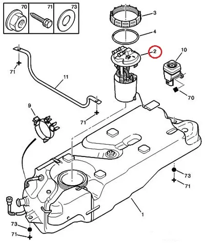 Capteur, niveau de carburant OEM Berlingo/Partner/Xsara Picasso - PSA 1525HJ - OE - 100% Genuine Part
