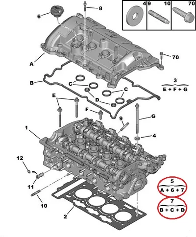Klapikambri kaas OEM Citroen/Peugeot EP6 - PSA 0248Q5 - OE - 100% Genuine Part