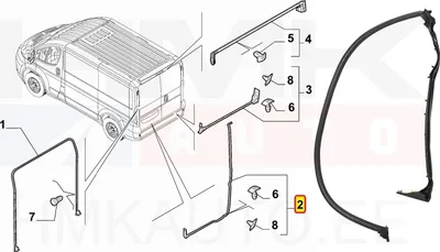Tagaukse tihend vasak OEM Jumper/Boxer/Ducato 2006- H1 - FIAT  1340460080 - OE - 100% Genuine Part