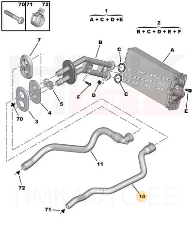 Jahutusvedeliku lõdvik OEM Citroen/Peugeot - PSA  6466X4 - OE - 100% Genuine Part