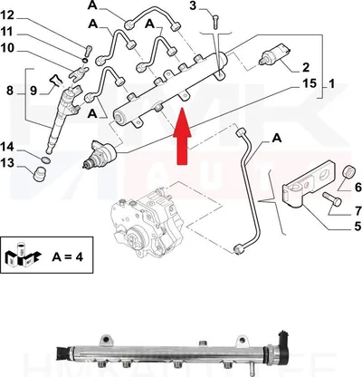 Ühisanuma toru(anduritega) OEM Jumper/Boxer/Ducato/Daily 3,0JTD Euro5 - FIAT  504342424 - OE - 100% Genuine Part