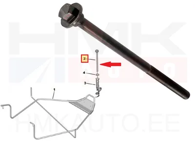 Spare wheel carrier bolt OEM Citroen Jumpy/Peugeot Expert III,IV - PSA 7615F2 - OE - 100% Genuine Part