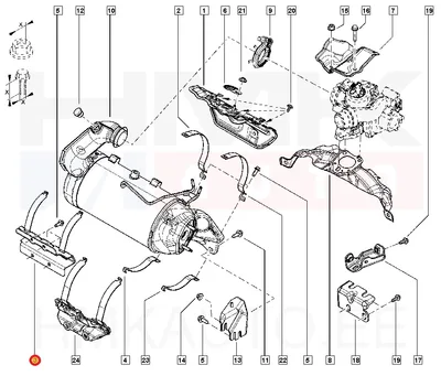 Katalüsaatori tugi OEM Renault 1,5dCi - REN 208180944R - OE - 100% Genuine Part