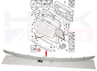 Numbritulede katteliist OEM Citroen C4 Picasso 06-Kombi - PSA 8742N1 - OE - 100% Genuine Part