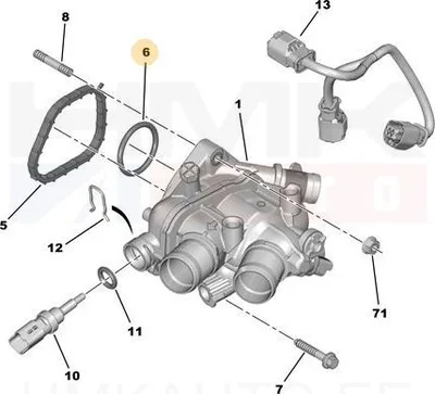 Termostaadi tihend OEM Citroen/Peugeot  EP6T - PSA  134089 - OE - 100% Genuine Part