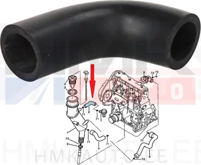 Karterituulutuse toru Citroen/Peugeot/Fiat 1,9D XUD9 - IMP21899