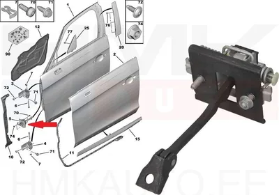 Uksepiiraja esiuksele OEM Citroen DS5 - PSA  9670813380 - OE - 100% Genuine Part
