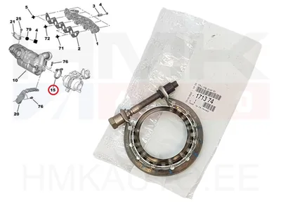 Summuti klamber tihendiga OEM Citroen/Peugeot/Fiat 2,0HDi DW10 61mm - PSA  171374 - OE - 100% Genuine Part