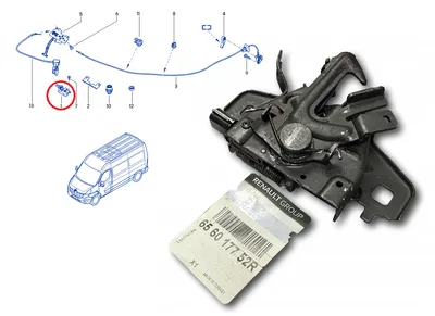 Kapoti lukusti OEM Renault Master III 2019- - REN 656017752R - OE - 100% Genuine Part