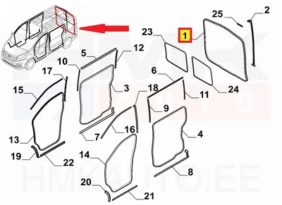 Tagauste ava tihend OEM Renault Trafic II-III/Opel Vivaro I-II/Nissan Primastar-NV300 -2016 (H1) - REN 8200032788 - OE - 100% Genuine Part