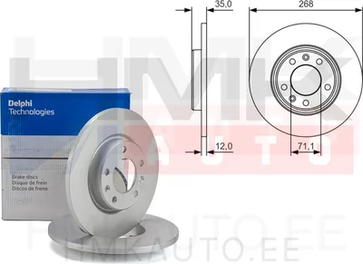 Piduriketas tagumine Citroen Berlingo 2018-, C4 Picasso / Peugeot 308, 3008, 408, 508, Rifter, Partner 2018- 268/12 - BG4661C - Delphi