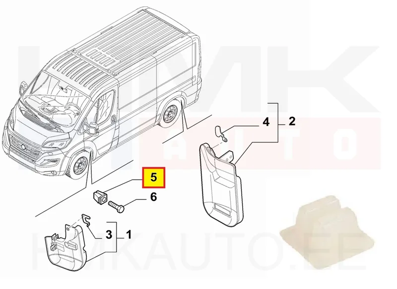 Клипса крепежная (втулка) OEM Citroen Jumper/Peugeot Boxer/Fiat Ducato 2006- - FIAT 14229280 - OE - 100% Genuine Part