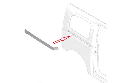 Накладка направляющей рейки раздвижной двери, правая OEM Jumpy/Expert 2016- L3 - PSA 980838401T - OE - 100% Genuine Part