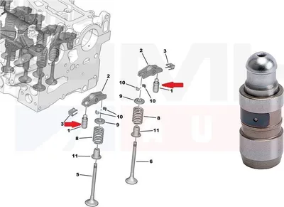 Valve lifter (hydraulic) Citroen/Pegeot 2,0HDI / 2,2HDI   DW10/DW12 - 420023410 - LUK/INA
