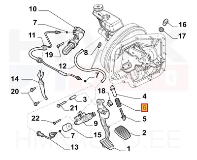 Siduripedaali vedru OEM Jumpy/Expert/Scudo 2007- - PSA  214898 - OE - 100% Genuine Part