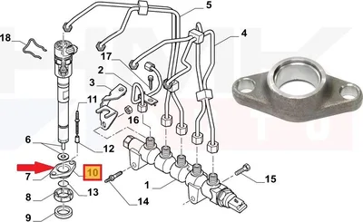 Pihusti kinnitusklamber OEM Citroen/Peugeot/Fiat 1,6HDi DV6TED4 - PSA 1609848680 - OE - 100% Genuine Part