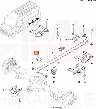 Tagavedru padi OEM Renault Master III  RWD - REN  550327576R - OE - 100% Genuine Part
