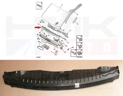 Накладка лобового стекла OEM Berlingo/Partner 08- - PSA 8103J6 - OE - 100% Genuine Part