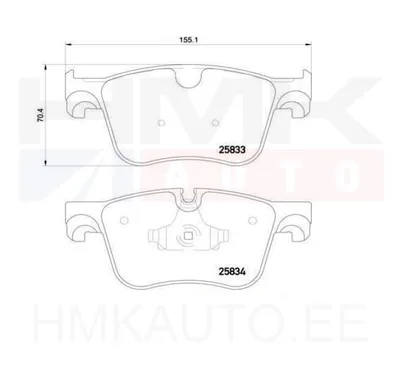 Piduriklotside komplekt eesmine Citroen C4 Picasso, Berlingo K9 / Peugeot 3008 , 5008, Rifter - P1460310 - Roadhouse