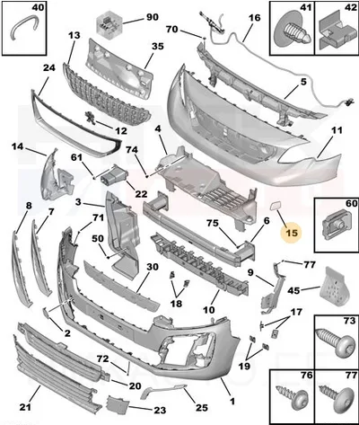 Tulepesuri kate vasak OEM Peugeot Expert/Traveller 2016- - PSA  1615627780 - OE - 100% Genuine Part