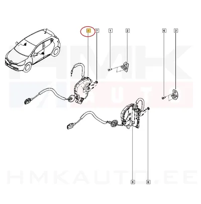 Ukselukusti esiuksele parem OEM Renault Clio IV - REN  805024563R - OE - 100% Genuine Part