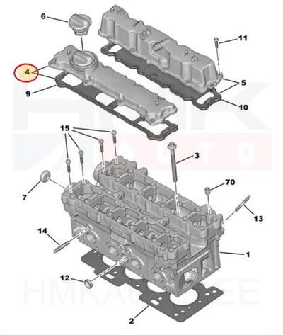 Klapikambri kaas OEM Citroen/Peugeot 1,4 16V ET3J4 - PSA 0248P5 - OE - 100% Genuine Part