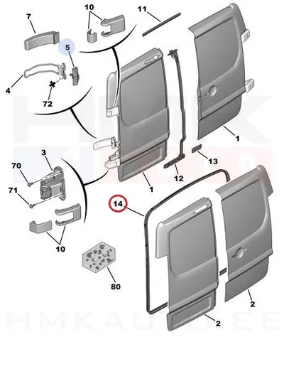 Tagauste ava tihend OEM Jumpy/Expert/Scudo 2007- - PSA  8707F0 - OE - 100% Genuine Part
