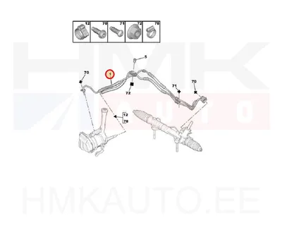 Roolivõimendi torude komplekt OEM Berlingo/Partner - PSA 4014SL - OE - 100% Genuine Part