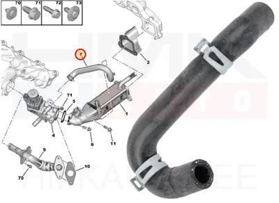 Jahutusvedeliku lõdvik EGR jahutile OEM Jumper/Boxer 2,2HDi 2011- Euro5 - PSA  9801280780 - OE - 100% Genuine Part