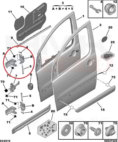 Esiukse hing ülemine vasak OEM Jumpy/Expert/Scudo 07- - FIAT  9467050688 - OE - 100% Genuine Part