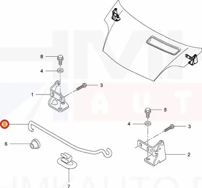 Kapoti tugivarras OEM Opel Vivaro / Renault Trafic 2001-14 - OP  91165536 - OE - 100% Genuine Part