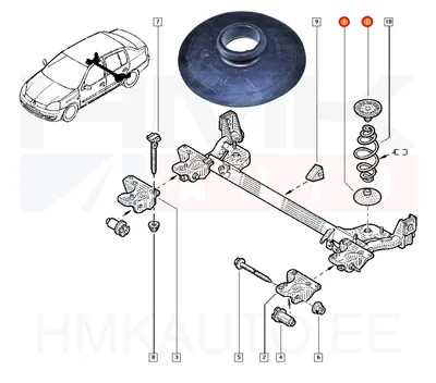 Проставка пружины , задняя OEM Clio II - REN 7700839340 - OE - 100% Genuine Part